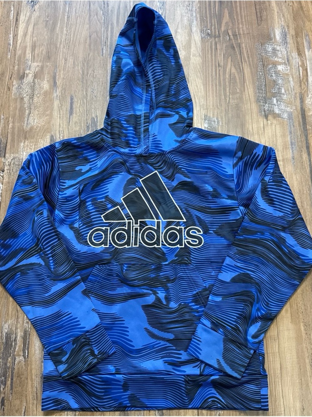 adidas Kids Blue and Black Hoodie